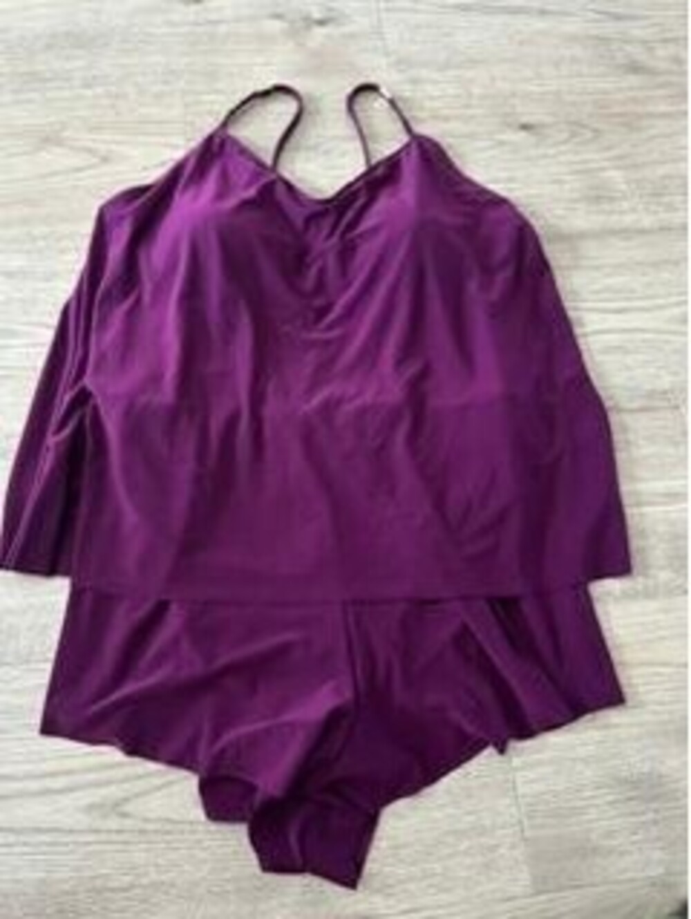 Magicsuit Womens Purple One Piece Swimdress Swimsuit Size 12 Adjustable Straps